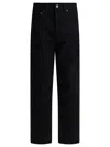 Khaite Bacall Low Rise Straight Jeans In Black