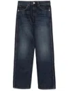 Khaite Dane High-rise Wide-leg Jeans In Blue