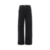Khaite Bacall Low Rise Straight Jeans In Black