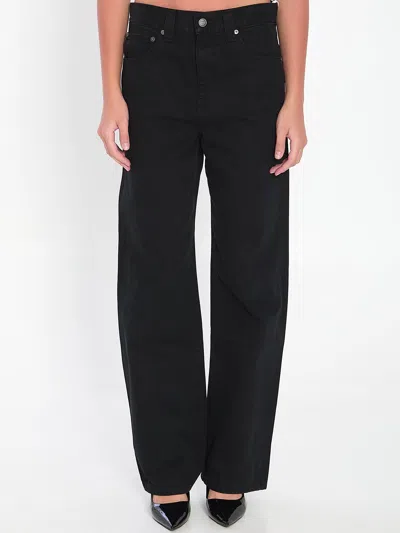 Khaite Bonnie Relaxed Fit Jeans In Black