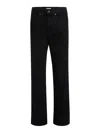 Khaite Bacall Low Rise Straight Jeans In Black
