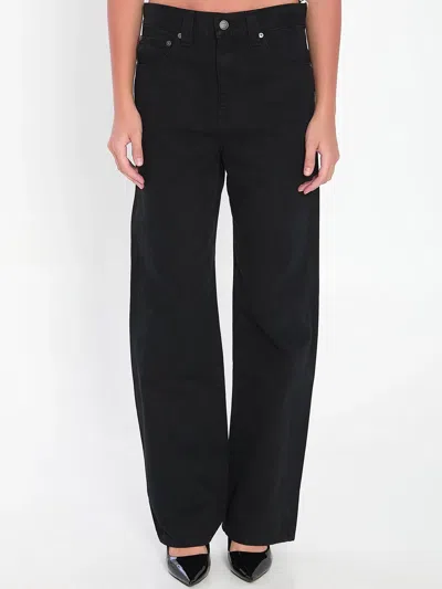 Khaite Bonnie Five Pocket Denim Pants In Blue