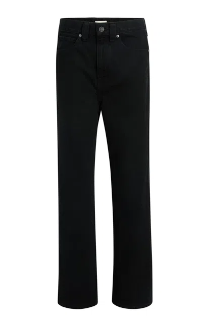 Khaite Abigail Cropped High-rise Straight-leg Jeans In Prescott