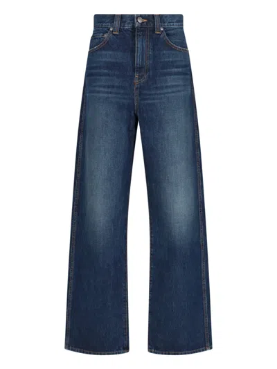 Khaite "bonnie" Straight Jeans In Lansing