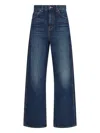 Khaite "bonnie" Straight Jeans In Blue