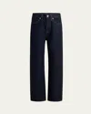 Khaite Bonnie Straight-leg Cotton Denim Jeans In Blue