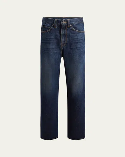 KHAITE BONNIE STRAIGHT-LEG DARK WASH JEANS