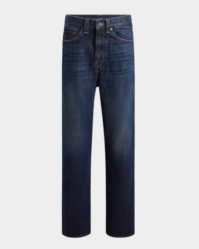 Khaite Bonnie Straight-leg Dark Wash Jeans In Lansing
