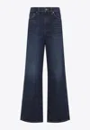 Khaite Womens Benson Bonnie Straight-leg Denim-blend Jeans In Blue