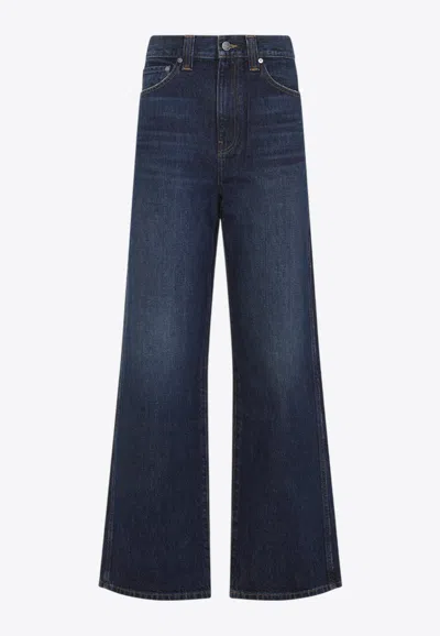 Khaite Bonnie Straight-leg Jeans In Blue