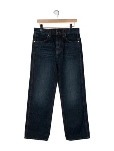 Pre-owned Khaite Bonnie Straight Leg Jeans In Blue