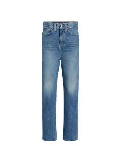 Khaite Bonnie Whiskering-effect Jeans In Blue