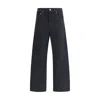 Khaite Danielle Enameled Button Jeans In Black