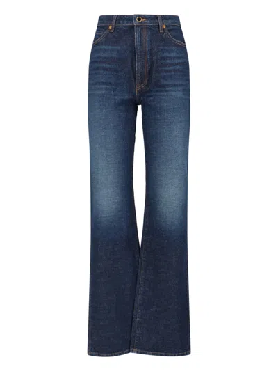 Khaite Bootcut Jeans In Blue