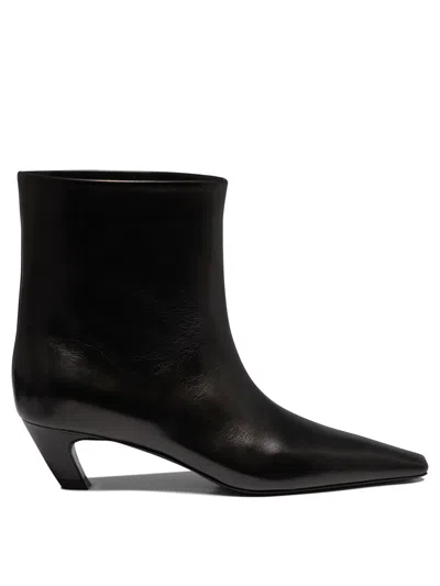 Khaite Arizona Square Toe Boot Black In Multi