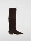 Khaite Marfa Classic Flat Knee High Boot In Braun