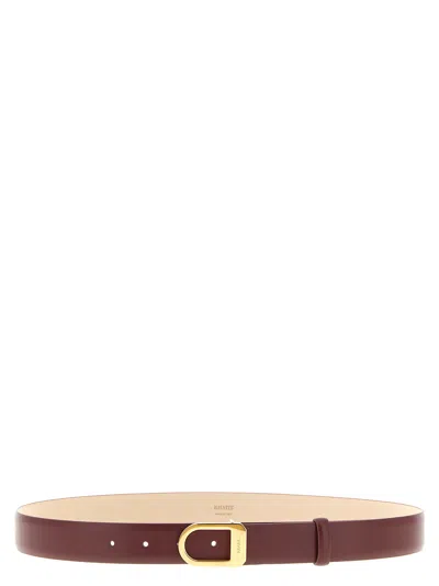 KHAITE KHAITE BORDEAUX CALFSKIN REGULAR WOMEN'S BELT