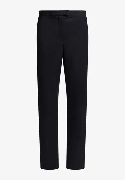 Khaite Borden Wool Pants In Blue