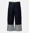 Khaite Boyle Cuffed Straight-leg Capri Jeans In Black