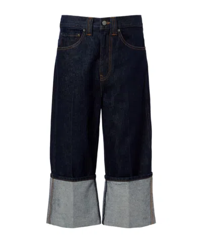 Khaite Boyle Cropped Jeans In Black