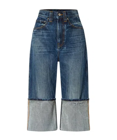 Khaite Boyle Cropped Low-rise Straight-leg Jeans In Blue