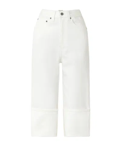 Khaite Boyle Cropped Low-rise Straight-leg Jeans In White