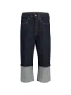 Khaite Boyle Cuffed Straight-leg Capri Jeans In Blue
