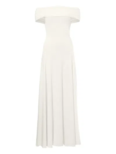 Khaite Bridgit Off-shoulder Gown In White