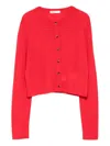 Khaite Brieta Cardigan In Red