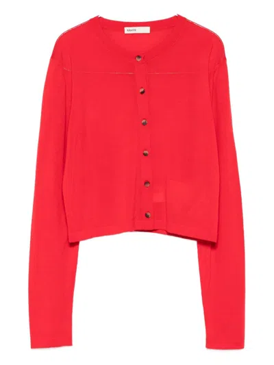 KHAITE BRIETA CARDIGAN - WOMEN'S - POLYURETHANE/WOOL/POLYAMIDE