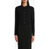 Khaite Brieta Merino Wool Blend Cardigan In Black