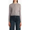 Khaite Brieta Merino Wool Blend Cardigan In Gray