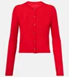 Khaite Brieta Wool-blend Cardigan In Red