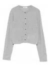 Khaite Brieta Wool Cardigan In Gray