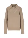 Khaite "bristol" Beige Cashmere Sweater In Neutrals