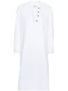 Khaite White Cotton Dress In White