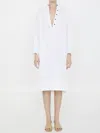 Khaite White Cotton Dress In White