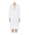 Khaite White Cotton Dress In White