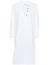 Khaite White Cotton Dress In White