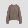 Khaite Brown Barley Wool Manuela Sweater In Brown