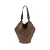 Khaite Brown Calf Leather Bos Taurus Shoulder Bag