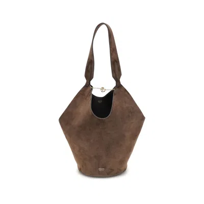 Khaite Brown Calf Leather Bos Taurus Shoulder Women's Bag