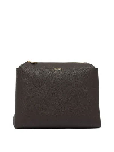 Khaite Brown Calfskin Shoulder Bag