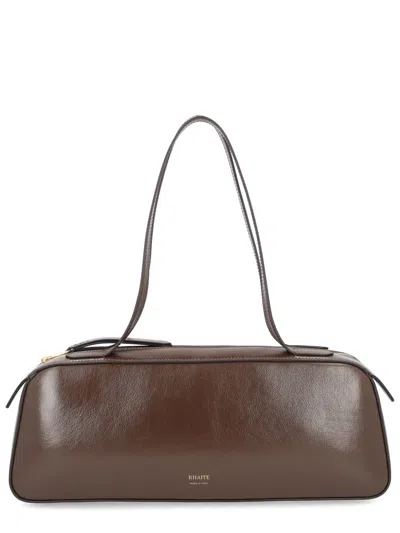 KHAITE KHAITE BROWN CALFSKIN SHOULDER BAG