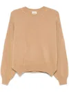 Khaite Brown Cashmere Sweater With Relaxed Fit In Brown