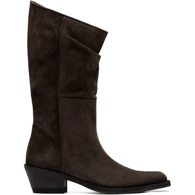 Khaite Brown Clive Boots In 735 Umber