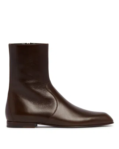 Khaite Brown Colt Ankle Boots