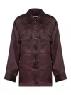 Khaite Womens Almandine Matteo Relaxed-fit Silk Shirt In Brown