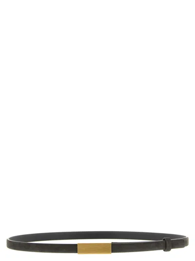 KHAITE WOMEN BROWN EMPIRE SOLID BELT, 28 LUXURY BELTS FOR WOMEN DARVEYS