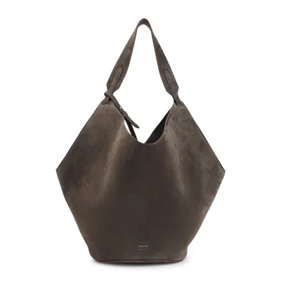 Khaite Brown Lotus Medium Calfskin Tote Bag